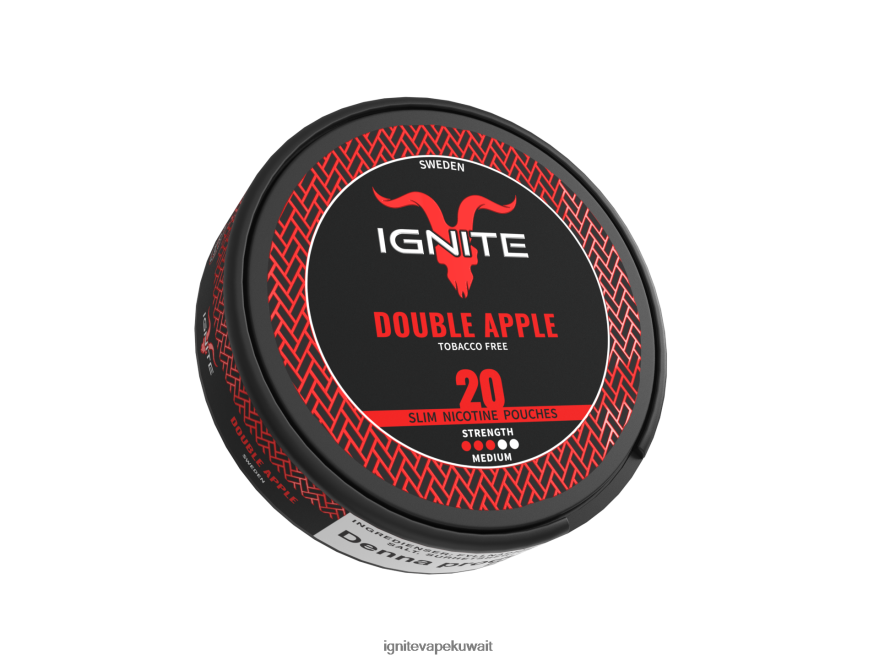 684H28166 IGNITE أكياس النيكوتين تفاحة مزدوجة - Ignite Vapes for Sale