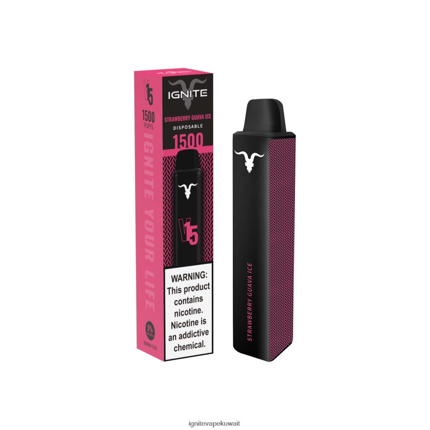 684H28116 IGNITE V15 قلم vape ثلج جوافة فراولة - Ignite Vapes for Sale