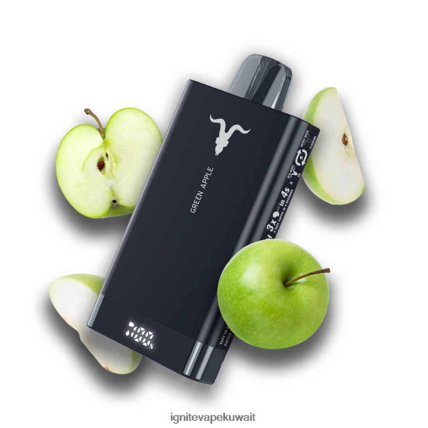 684H2870 IGNITE V150 قلم vape تفاحة خضراء - Ignite Disposable Vape