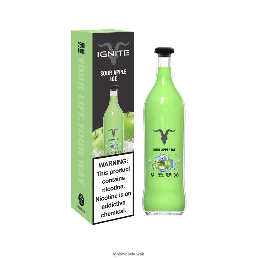 684H28118 IGNITE V25 قلم vape جليد التفاح الحامض - Ignite Order Online