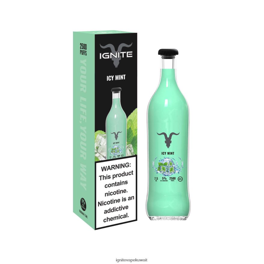 684H2814 IGNITE V25 قلم vape النعناع الجليدي - Ignite Vape Price