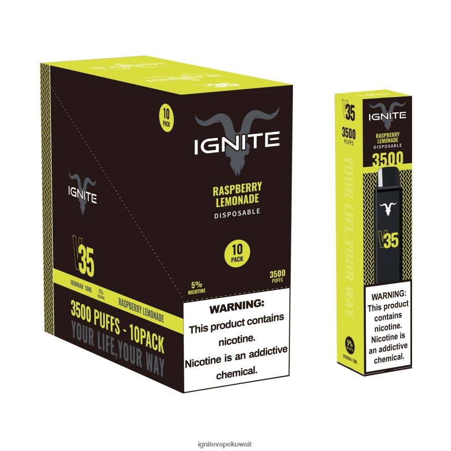 684H28125 IGNITE V35 قلم فيب 10 عبوات التوت عصير الليمون - Ignite Vapes Review