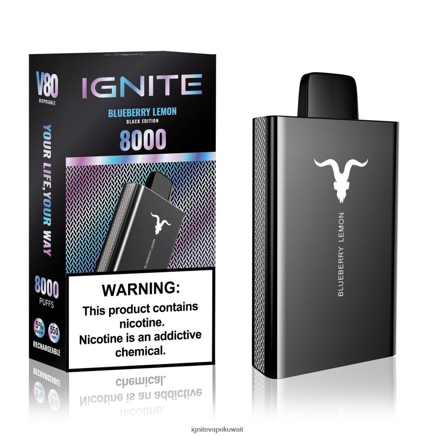 684H2842 IGNITE V80 قلم vape ليمون توت - Ignite Vape Kuwait