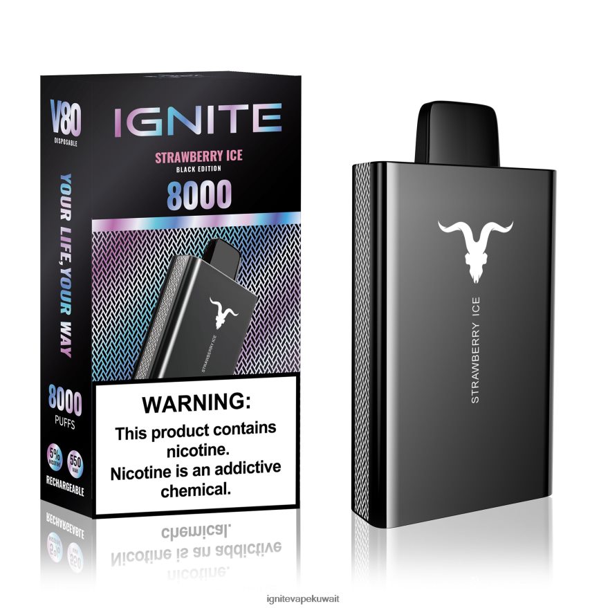 684H2850 IGNITE V80 قلم vape جليد الفراولة - Ignite Disposable Vape